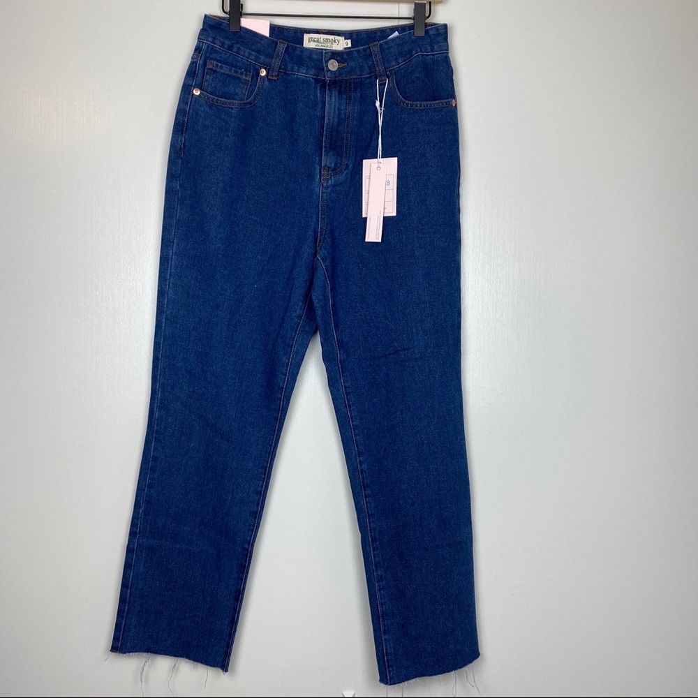 GREAT SMOKY Classic Straight Jeans High Waist
